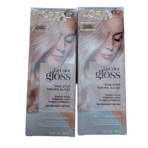 2x L'Oreal Paris Le Color Gloss One Step In-Shower Toning Hair Blush Blonde